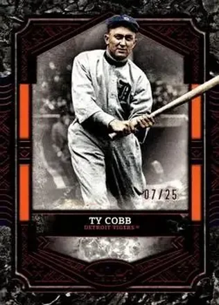 2025 Topps Tier One - Red Foil #1 - Ty Cobb - Detroit Tigers