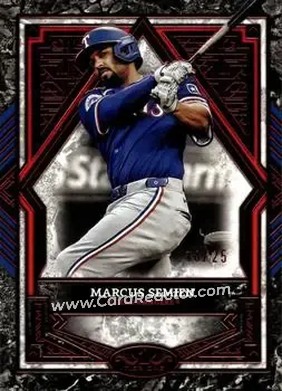 2025 Topps Tier One - Red Foil #37 - Marcus Semien - Texas Rangers - Front