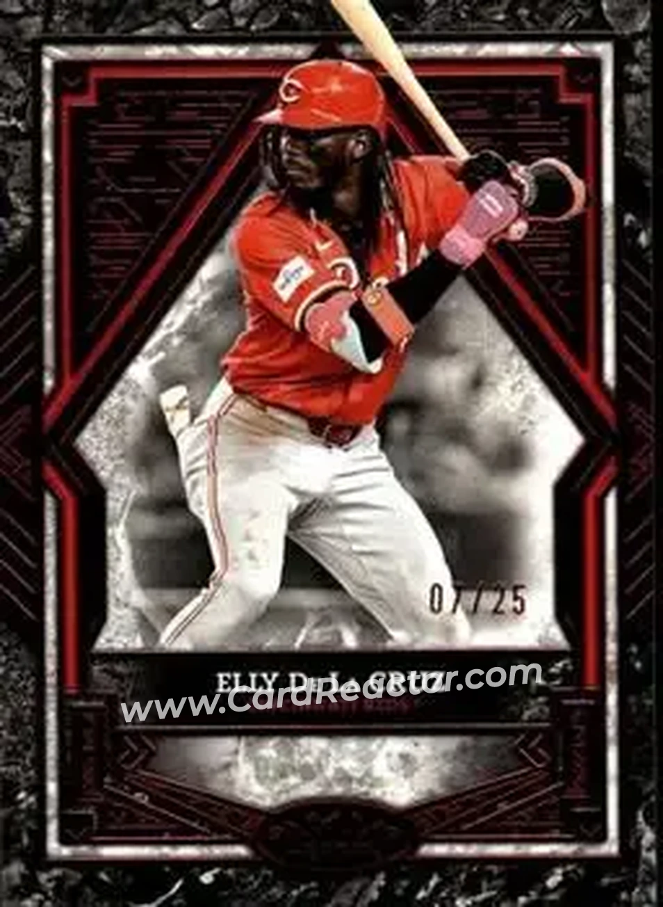2025 Topps Tier One - Red Foil #40 - Elly De La Cruz - Cincinnati Reds - Front