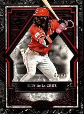 2025 Topps Tier One - Red Foil #40 - Elly De La Cruz - Cincinnati Reds