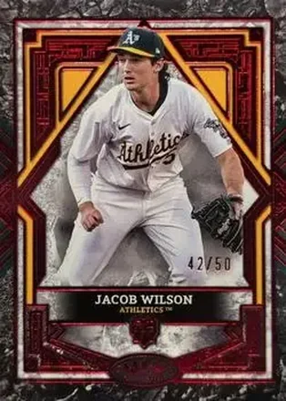 2025 Topps Tier One - Red Foil #85 - Jacob Wilson - Athletics