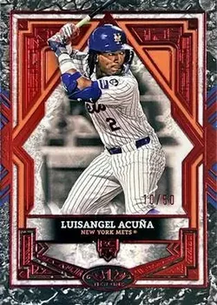 2025 Topps Tier One - Red Foil #92 - Luisangel Acuña - New York Mets