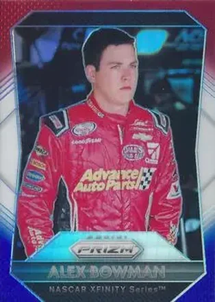 2016 Panini Prizm - Red, White & Blue Prizm #7 - Alex Bowman - JR Motorsports