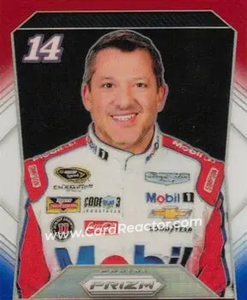 2016 Panini Prizm - Red, White & Blue Prizm #14 - Tony Stewart - Stewart-Haas Racing - Front