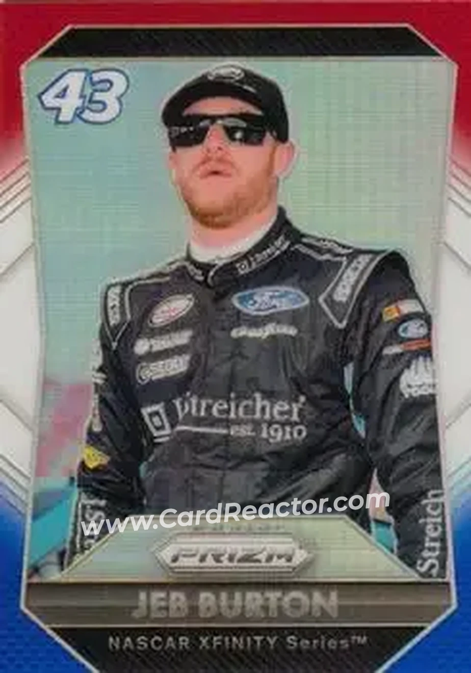 2016 Panini Prizm - Red, White & Blue Prizm #21 - Jeb Burton - Richard Petty Motorsports - Front 2016 Panini Prizm - Red, White & Blue Prizm #21 - Jeb Burton - Richard Petty Motorsports - Front