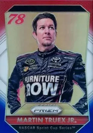 2016 Panini Prizm - Red, White & Blue Prizm #25 - Martin Truex Jr. - Furniture Row Racing