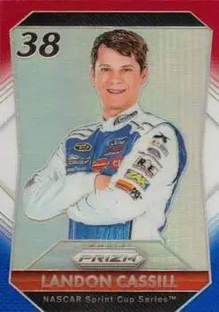 2016 Panini Prizm - Red, White & Blue Prizm #29 - Landon Cassill - Front Row Motorsports