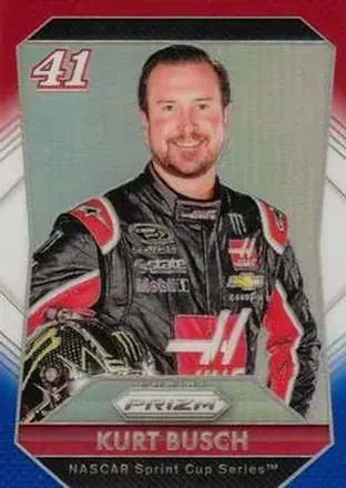 2016 Panini Prizm - Red, White & Blue Prizm #30 - Kurt Busch - Stewart-Haas Racing