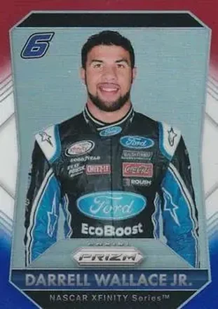 2016 Panini Prizm - Red, White & Blue Prizm #34 - Bubba Wallace - Roush Fenway Racing