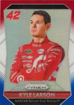 2016 Panini Prizm - Red, White & Blue Prizm #36 - Kyle Larson - Chip Ganassi Racing with Felix Sabates