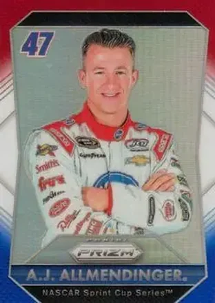 2016 Panini Prizm - Red, White & Blue Prizm #39 - AJ Allmendinger - JTG Daugherty Racing