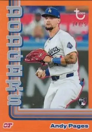 2024 Topps Brooklyn Collection - Orange #28 - Andy Pages - Los Angeles Dodgers