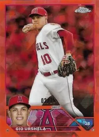 2023 Topps Chrome Update Sapphire Edition - Orange #USCS259 - Gio Urshela - Los Angeles Angels