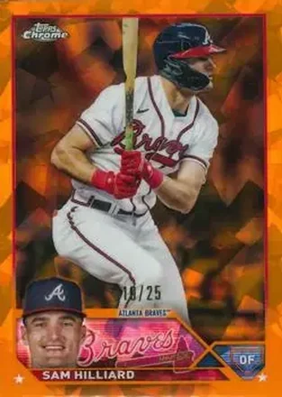 2023 Topps Chrome Update Sapphire Edition - Orange #USCS263 - Sam Hilliard - Atlanta Braves