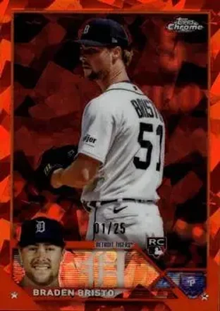2023 Topps Chrome Update Sapphire Edition - Orange #USCS282 - Braden Bristo - Detroit Tigers