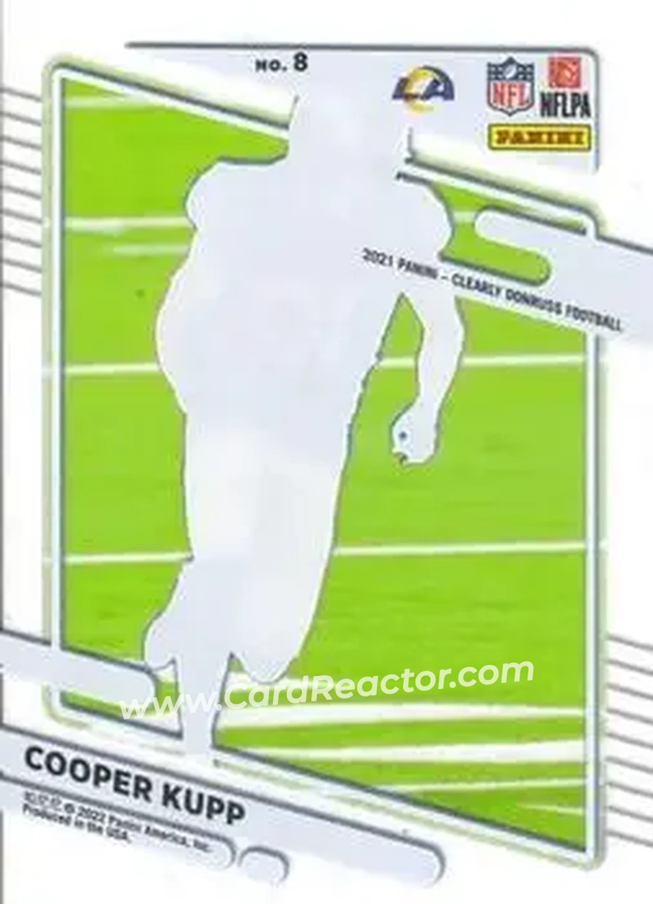 2021 Clearly Donruss - Gold #8 - Cooper Kupp - Los Angeles Rams - Back