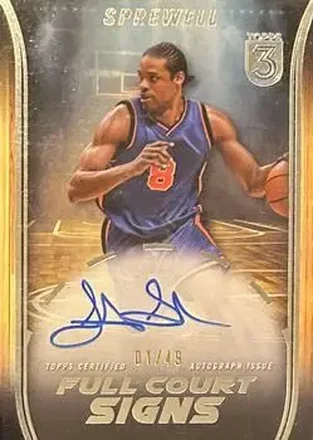 2023-24 Topps 3 - Full Court Signs #FCS-LS - Latrell Sprewell - New York Knicks