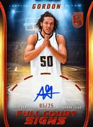 2023-24 Topps 3 - Full Court Signs Bronze #FCS-AG - Aaron Gordon - Denver Nuggets
