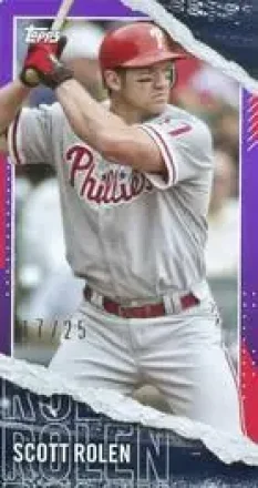 2020 Topps Rip - Mini Cards Purple #M-7 - Scott Rolen - Philadelphia Phillies