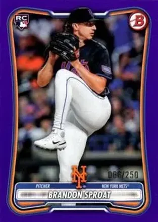 2026 Bowman - Purple #33 - Brandon Sproat - New York Mets