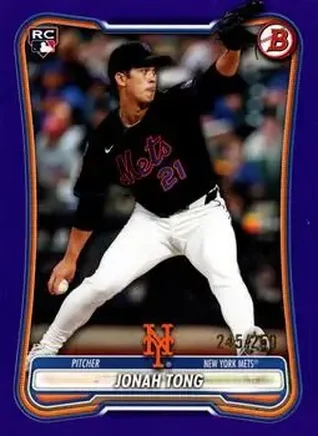 2026 Bowman - Purple #65 - Jonah Tong - New York Mets