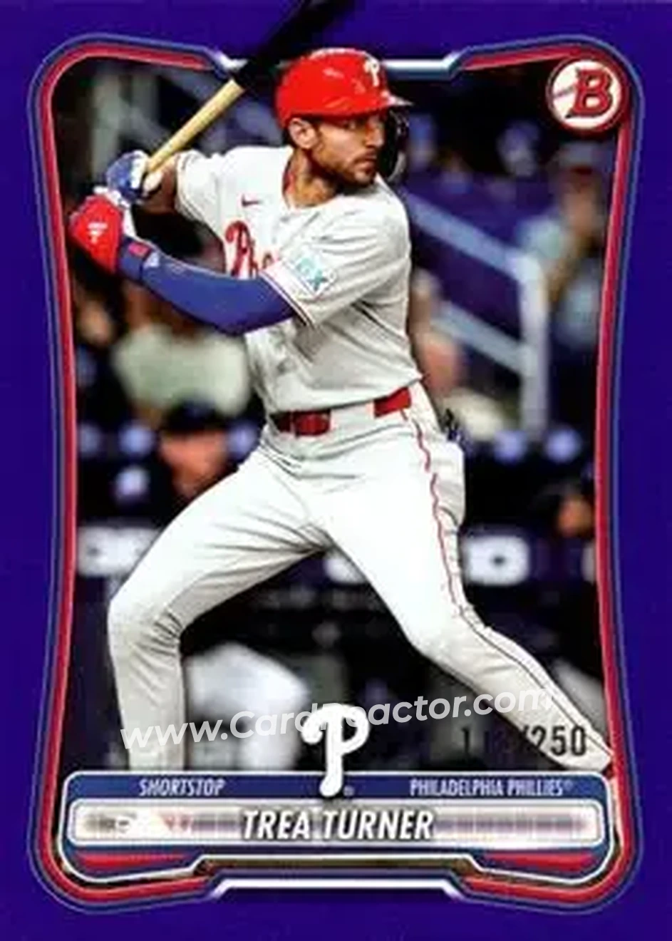 2026 Bowman - Purple #71 - Trea Turner - Philadelphia Phillies - Front