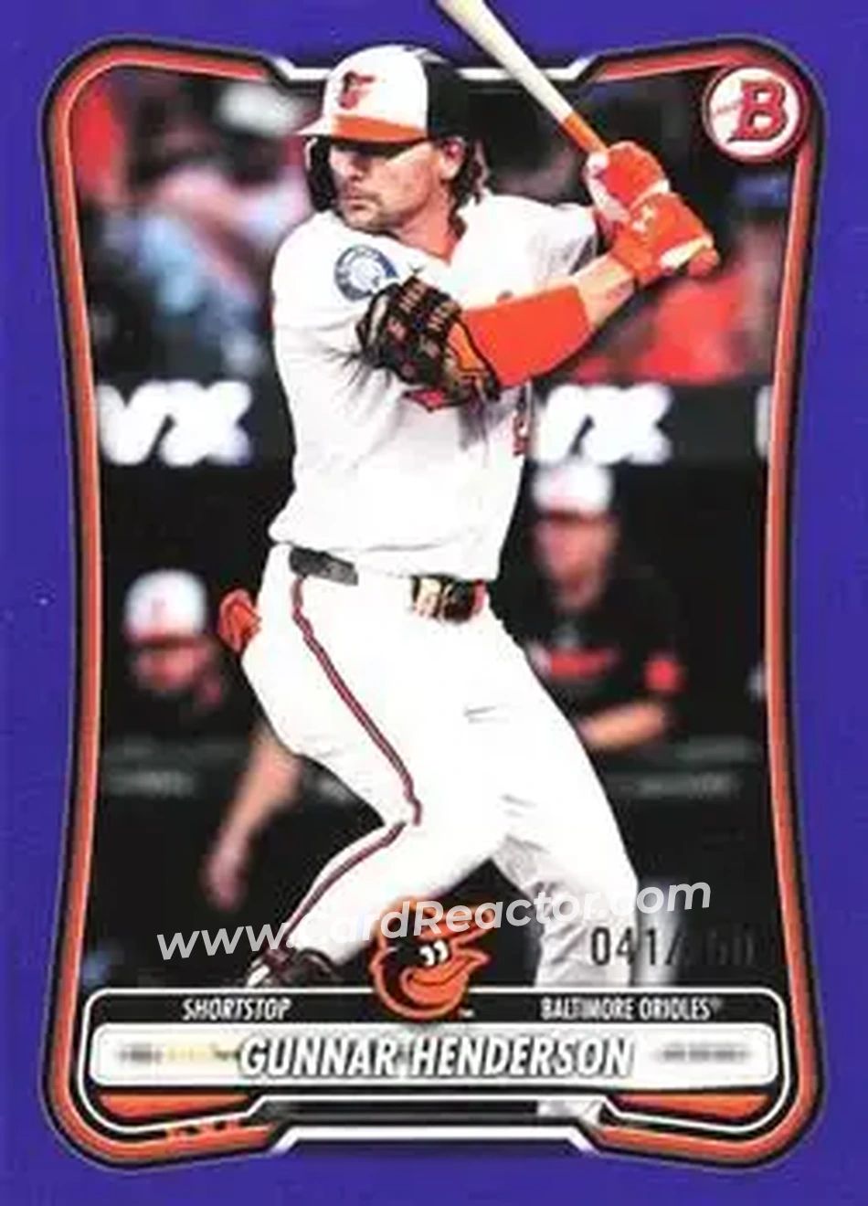 2026 Bowman - Purple #73 - Gunnar Henderson - Baltimore Orioles - Front