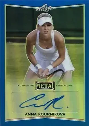 2016 Leaf Metal - Autographs Blue #BA-AK2 - Anna Kournikova