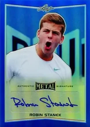 2016 Leaf Metal - Autographs Blue #BA-RS1 - Robin Stanek