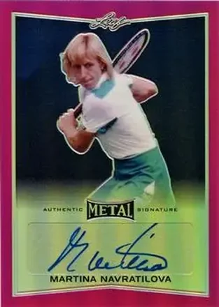 2016 Leaf Metal - Autographs Pink #BA-MN1 - Martina Navratilova