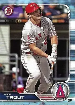 2019 Bowman - Sky Blue #1 - Mike Trout - Los Angeles Angels