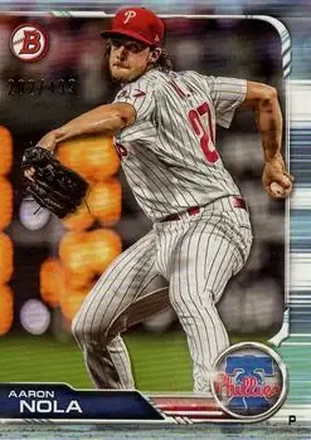 2019 Bowman - Sky Blue #13 - Aaron Nola - Philadelphia Phillies
