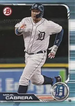2019 Bowman - Sky Blue #21 - Miguel Cabrera - Detroit Tigers