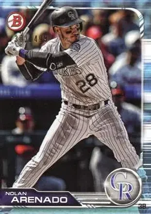 2019 Bowman - Sky Blue #22 - Nolan Arenado - Colorado Rockies