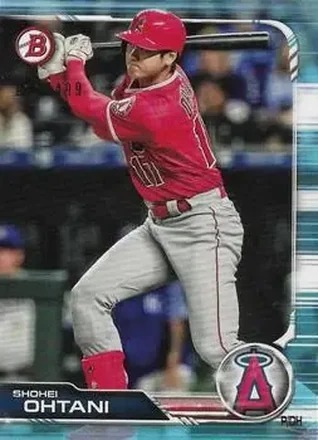 2019 Bowman - Sky Blue #34 - Shohei Ohtani - Los Angeles Angels