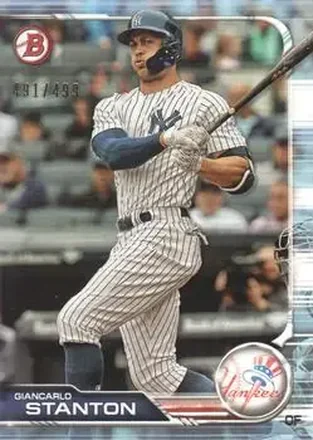 2019 Bowman - Sky Blue #43 - Giancarlo Stanton - New York Yankees