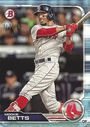 2019 Bowman - Sky Blue #50 - Mookie Betts - Boston Red Sox