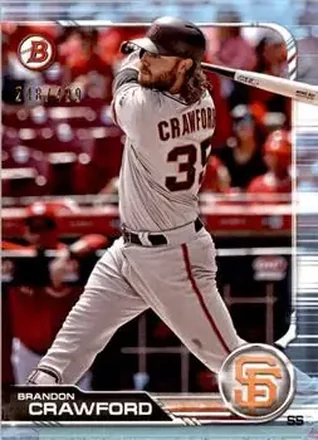 2019 Bowman - Sky Blue #57 - Brandon Crawford - San Francisco Giants