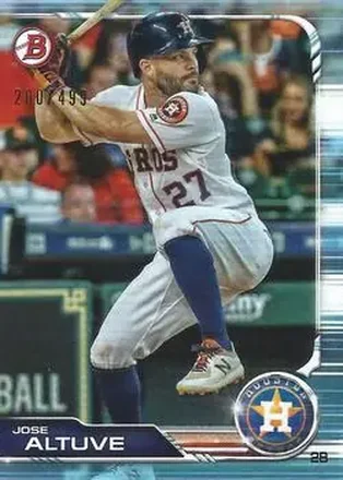 2019 Bowman - Sky Blue #62 - Jose Altuve - Houston Astros