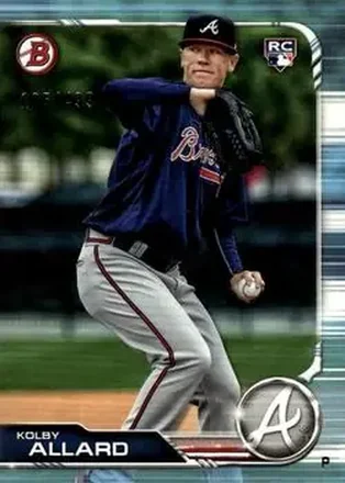2019 Bowman - Sky Blue #72 - Kolby Allard - Atlanta Braves