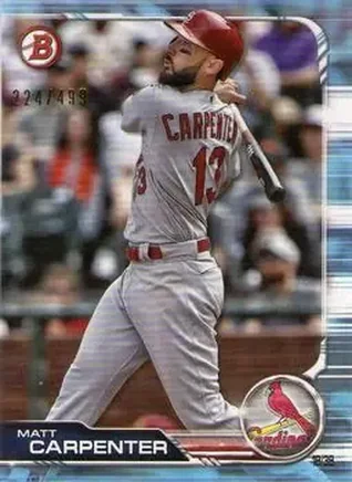 2019 Bowman - Sky Blue #74 - Matt Carpenter - St. Louis Cardinals