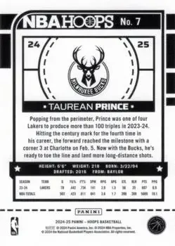 Back of Taurean Prince