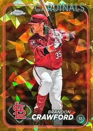 2024 Topps Chrome Update Sapphire Edition - Gold Sapphire #USCS31 - Brandon Crawford - St. Louis Cardinals