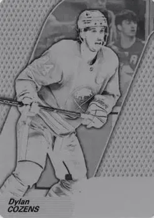 2023-24 Upper Deck Ovation - Printing Plates Black #73 - Dylan Cozens - Buffalo Sabres