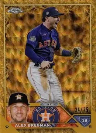 2023 Topps Gilded Collection - Wave Gold Etch Refractors #30 - Alex Bregman - Houston Astros