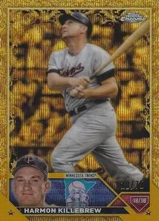 2023 Topps Gilded Collection - Wave Gold Etch Refractors #62 - Harmon Killebrew - Minnesota Twins