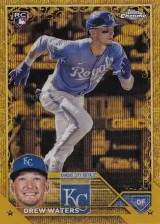 2023 Topps Gilded Collection - Wave Gold Etch Refractors #87 - Drew Waters - Kansas City Royals