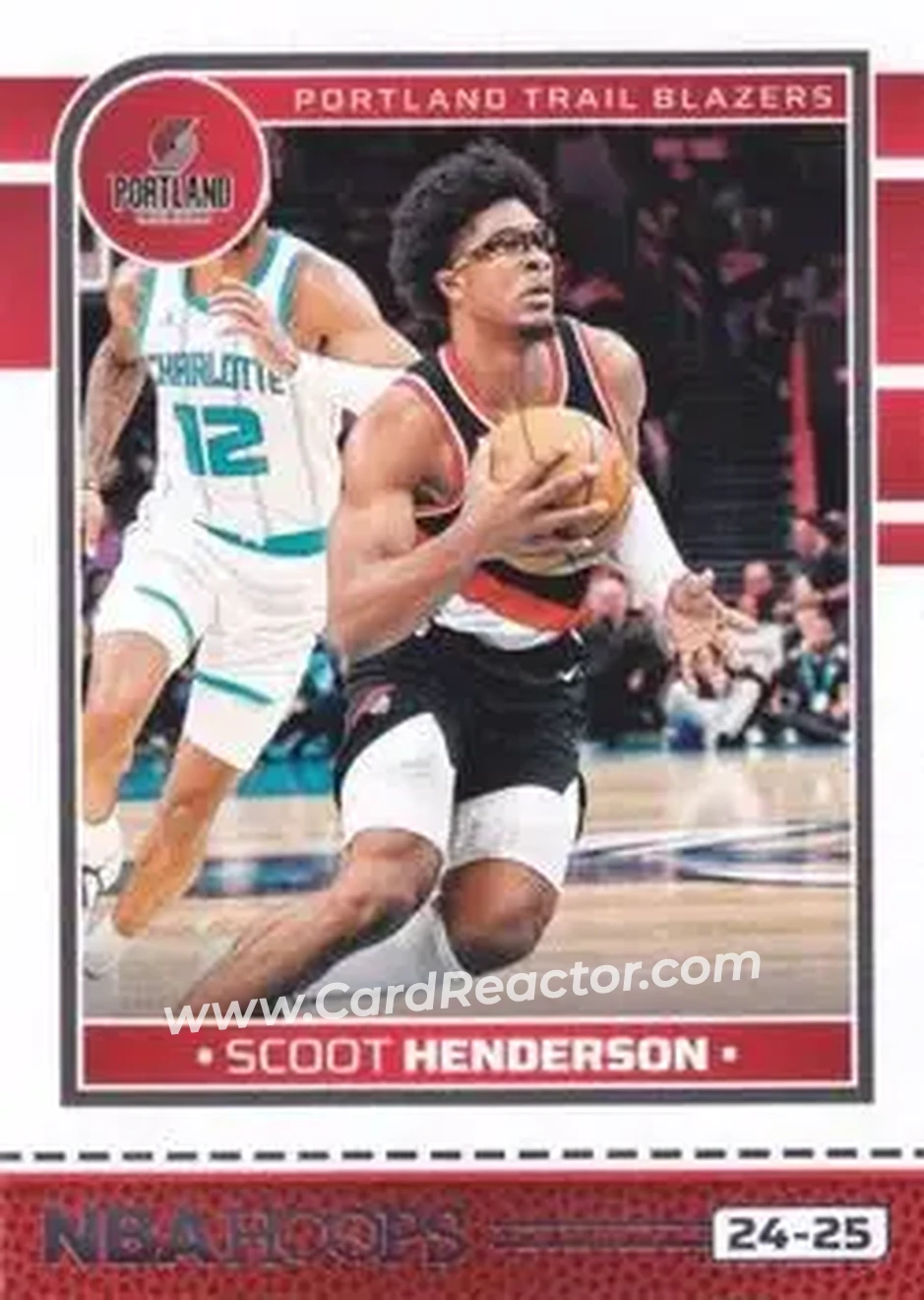2024-25 Hoops #13 - Scoot Henderson - Portland Trail Blazers - Front 2024-25 Hoops #13 - Scoot Henderson - Portland Trail Blazers - Front