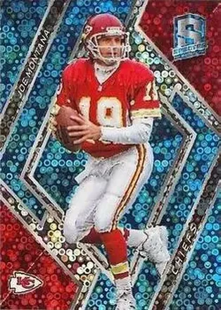 2018 Panini Spectra - Neon Blue #3a - Joe Montana - Kansas City Chiefs