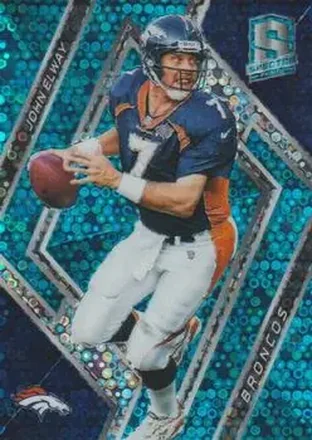 2018 Panini Spectra - Neon Blue #17 - John Elway - Denver Broncos